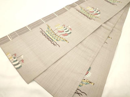 平和屋着物●六通柄　本袋帯　欧風　正絹　逸品　CABK8666dy