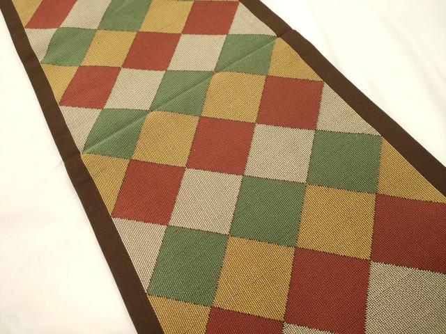 平和屋着物●六通柄　本袋帯　菱繋文　三越扱い　正絹　逸品　CABK8670dy