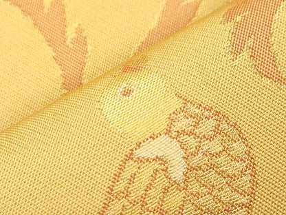 平和屋着物●織物一筋名門　織悦　全通柄　本袋帯　花鳥文　金糸　正絹　逸品　CABK8675dy