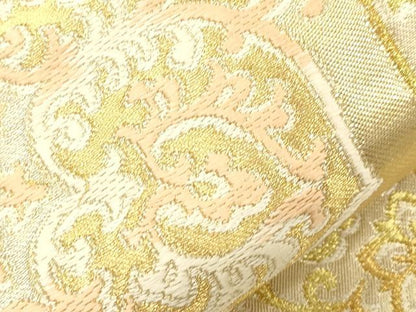 平和屋着物●西陣　川島織物　六通柄　本袋帯　亀甲花文　金糸　正絹　逸品　CABK8678dy
