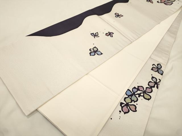 平和屋着物●六通柄袋帯　草花文　正絹　逸品　CABK8684dy