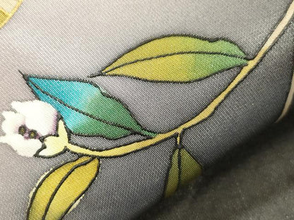 平和屋着物●染色作家　斉藤三才　太鼓柄袋帯　花鳥文　金彩　正絹　逸品　CABK8691dy