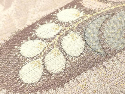 平和屋着物●太鼓柄袋帯　辻が花　金糸　正絹　逸品　CABK8695dy