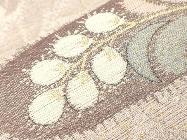 平和屋着物●太鼓柄袋帯　辻が花　金糸　正絹　逸品　CABK8695dy