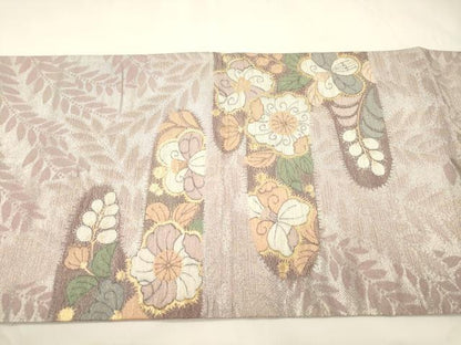 平和屋着物●太鼓柄袋帯　辻が花　金糸　正絹　逸品　CABK8695dy