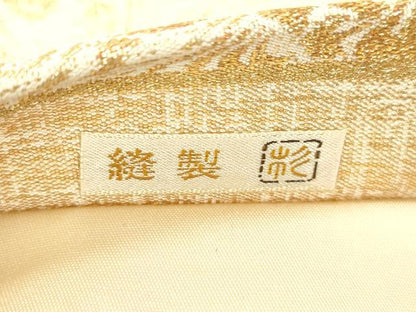 平和屋着物●銀座きしや　六通柄袋帯　切嵌更紗文　金糸　正絹　逸品　CABK8701dy