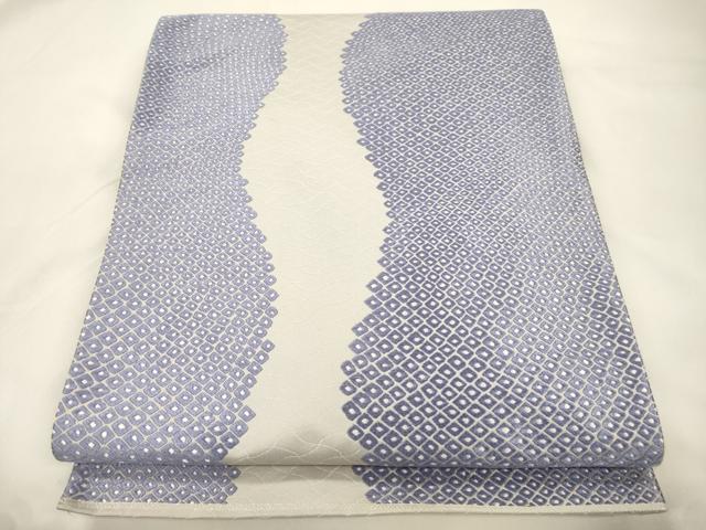 平和屋着物●六通柄袋帯　唐織　鹿の子文　正絹　逸品　CABK8703dy