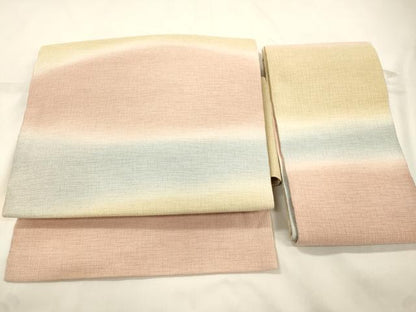 平和屋着物●つけ帯　霞文　正絹　逸品　CABK8713dy