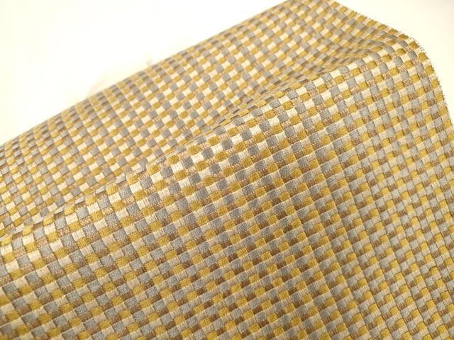 平和屋着物●ワンタッチつけ帯　格子柄　正絹　逸品　CABK8714dy