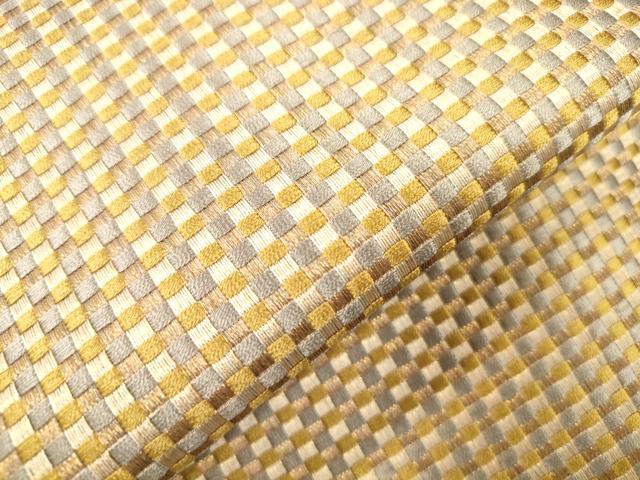 平和屋着物●ワンタッチつけ帯　格子柄　正絹　逸品　CABK8714dy