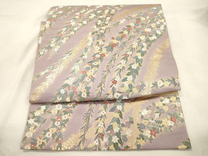 平和屋着物●つけ帯　唐織　秋陽の苑　金糸　正絹　逸品　CABK8717dy