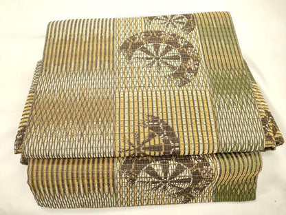 平和屋着物●ワンタッチつけ帯　泥染　片輪車文　金糸　やまと誂製　正絹　逸品　CABK8718dy