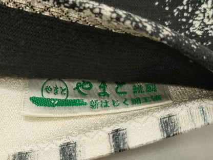 平和屋着物●両面　半幅帯　格子柄　やまと誂製　正絹　逸品　CABK8725dy