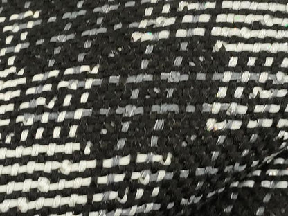 平和屋着物●両面　半幅帯　組織　幾何学文　黒地　正絹　逸品　未使用　CABK8726dy