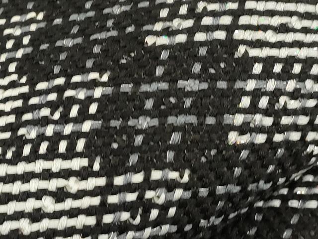 平和屋着物●両面　半幅帯　組織　幾何学文　黒地　正絹　逸品　未使用　CABK8726dy