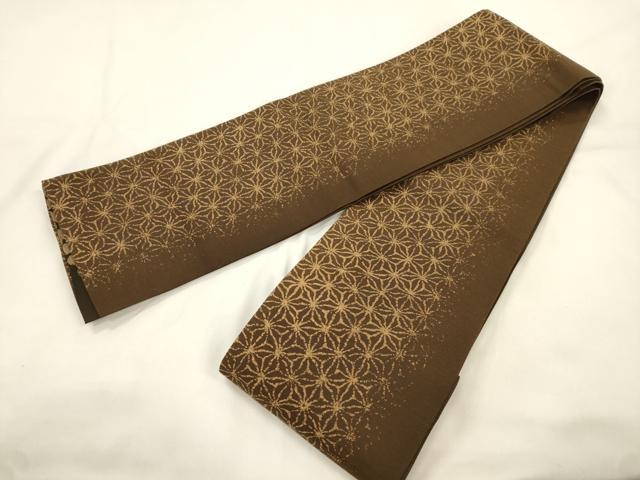 平和屋着物●西陣　両面　半幅帯　紬地　舞桜文　正絹　逸品　CABK8737dy
