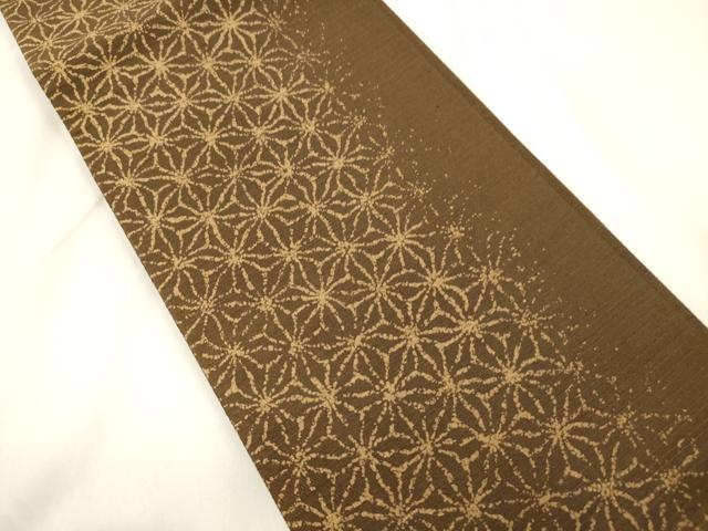 平和屋着物●西陣　両面　半幅帯　紬地　舞桜文　正絹　逸品　CABK8737dy