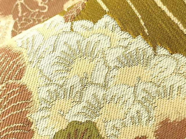 平和屋着物●半幅帯　草花丸文　正絹　逸品　CABK8738dy
