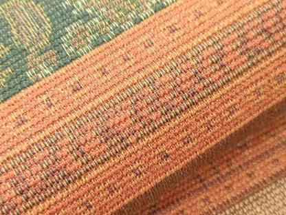 平和屋着物●織物一筋名門　織悦　半幅帯　幾何学文　正絹　逸品　CABK8739dy