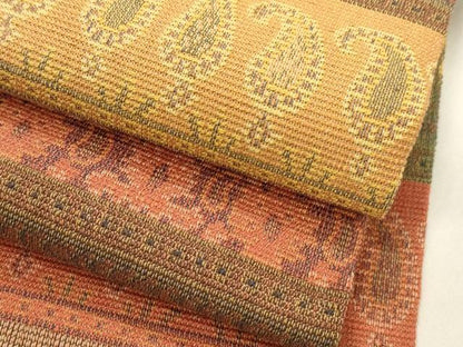 平和屋着物●織物一筋名門　織悦　半幅帯　幾何学文　正絹　逸品　CABK8739dy