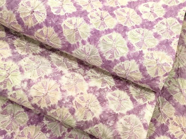 平和屋着物●半幅帯　蜘蛛絞り　やまと誂製　正絹　逸品　CABK8753dy