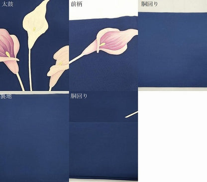 平和屋着物▼塩瀬　九寸名古屋帯　カラー　金彩　正絹　逸品　CABK8773dy