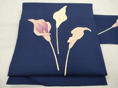 平和屋着物▼塩瀬　九寸名古屋帯　カラー　金彩　正絹　逸品　CABK8773dy