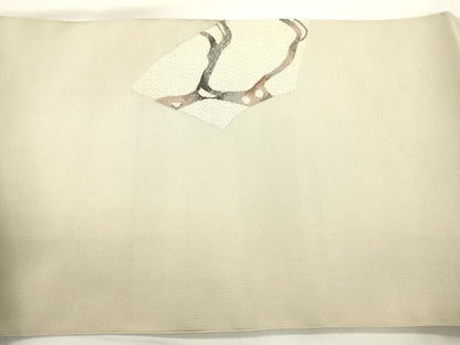 平和屋着物●爪掻き本綴れ　八寸名古屋帯　地紙　万寿菊　金銀糸　正絹　逸品　未使用　CABK8787dy
