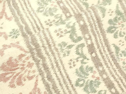 平和屋着物●九寸名古屋帯　紬地　草花間道　正絹　逸品　CABK8792dy