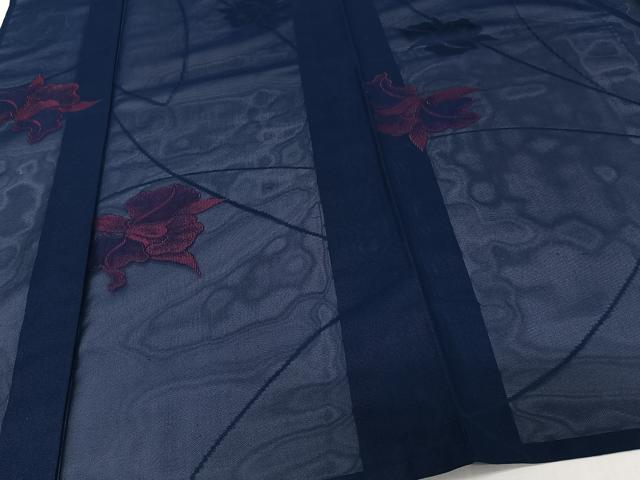 平和屋着物＊夏物　小紋　紗　草花文　正絹　逸品　未使用　CABK8804xi