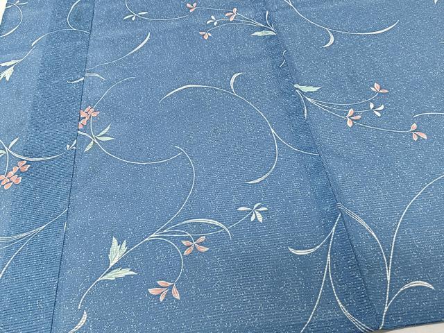 平和屋着物＊夏物　小紋　絽　花唐草文　洗える着物　CABK8812xi