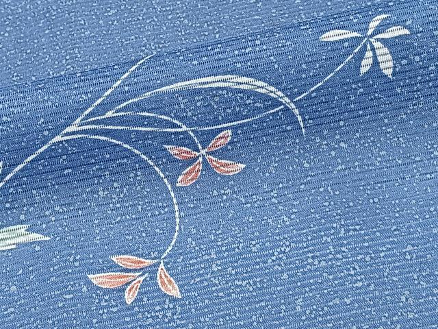 平和屋着物＊夏物　小紋　絽　花唐草文　洗える着物　CABK8812xi