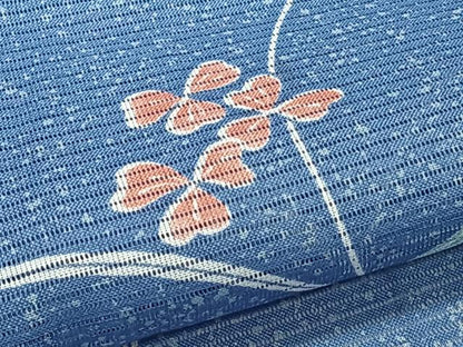 平和屋着物＊夏物　小紋　絽　花唐草文　洗える着物　CABK8812xi