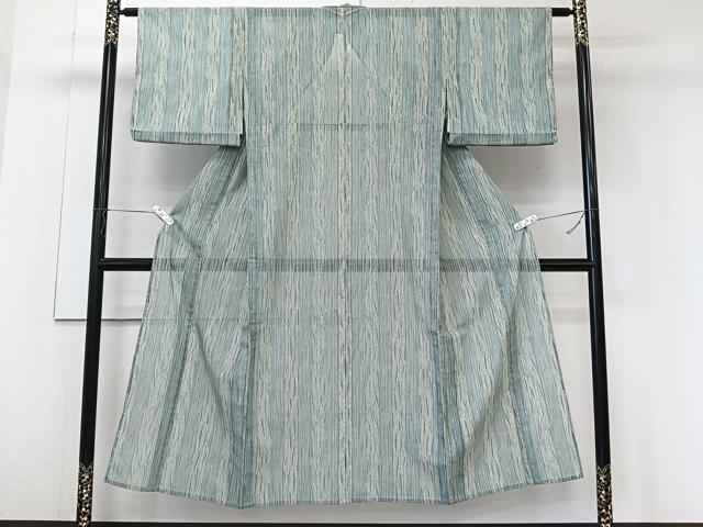 平和屋着物＊夏物　小紋　紗　間道　洗える着物　CABK8819xi