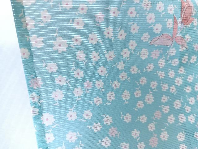 平和屋着物＊夏物　小紋　絽　草花文　洗える着物　CABK8820xi
