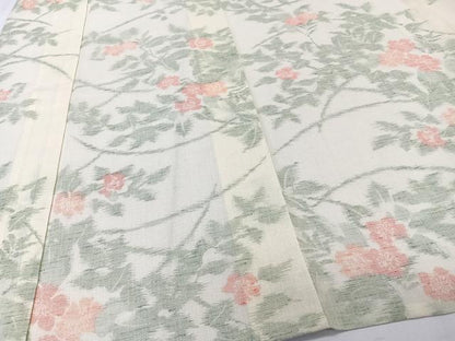 平和屋着物＊夏物　小紋　紗　芝草花文　CABK8825xi