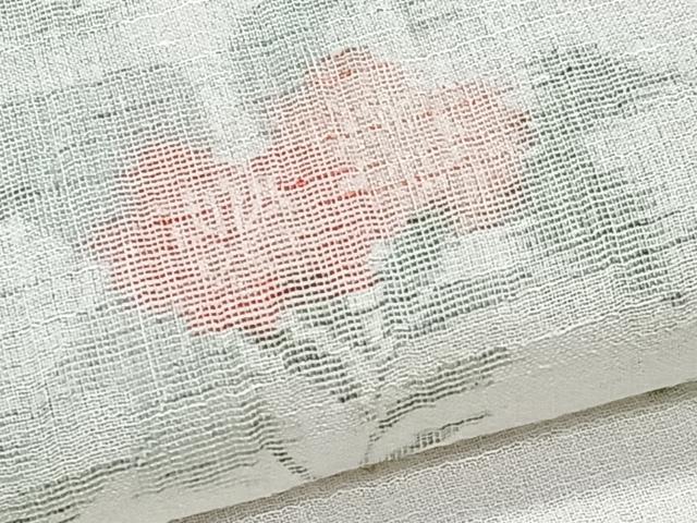 平和屋着物＊夏物　小紋　紗　芝草花文　CABK8825xi