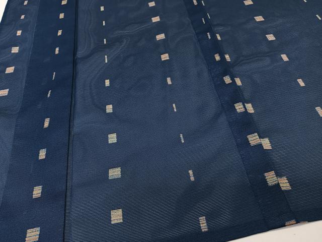 平和屋着物＊夏物　小紋　絽　幾何学文　洗える着物　CABK8832xi