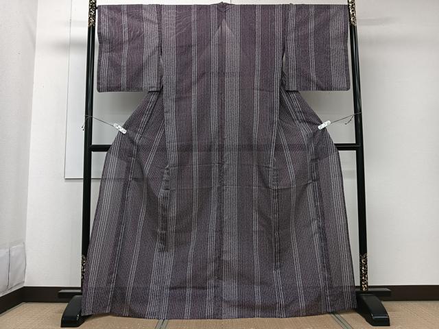 平和屋着物＊夏物　小紋　絽　間道　洗える着物　CABK8835xi