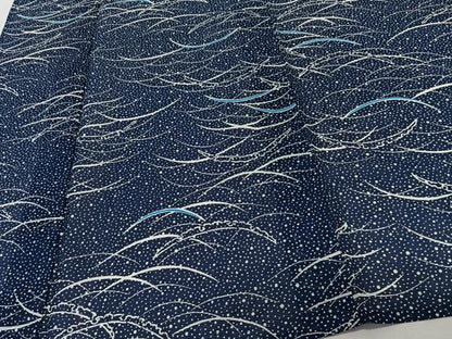 平和屋着物＊夏物　小紋　絽　雪輪芝重ね文　洗える着物　CABK8836xi