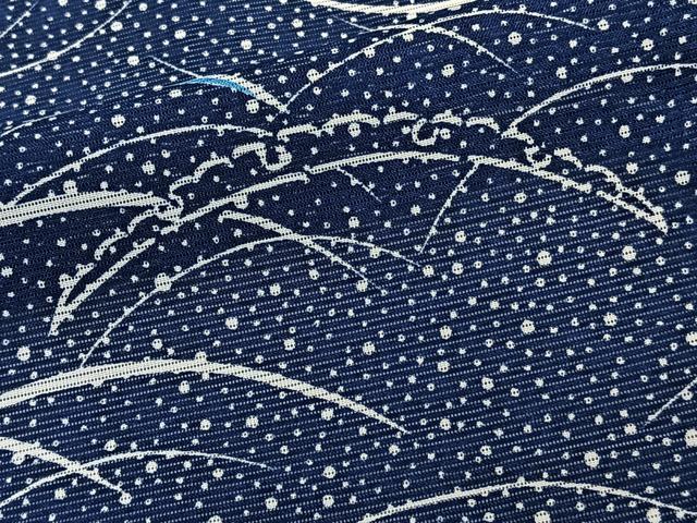 平和屋着物＊夏物　小紋　絽　雪輪芝重ね文　洗える着物　CABK8836xi
