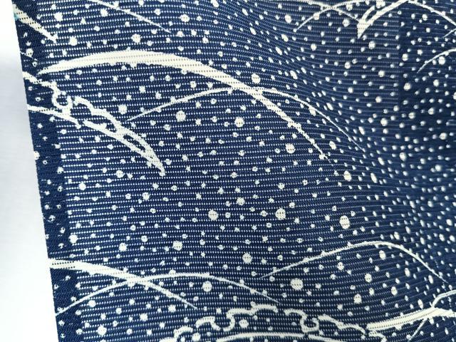 平和屋着物＊夏物　小紋　絽　雪輪芝重ね文　洗える着物　CABK8836xi