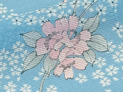 平和屋着物＊夏物　小紋　絽　草花文　洗える着物　CABK8843xi