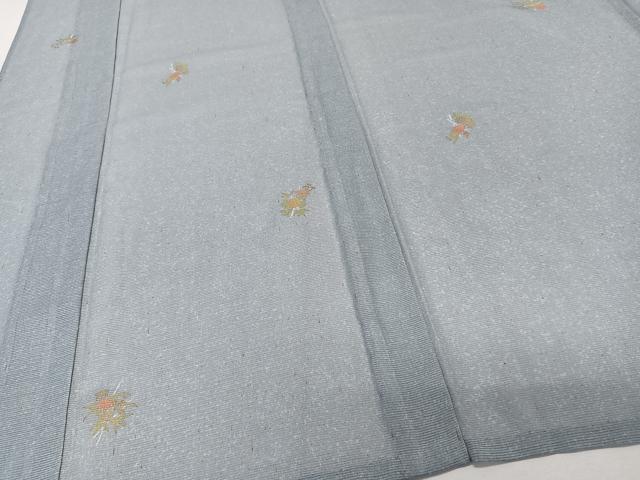 平和屋着物＊夏物　小紋　絽　草花文　金彩　洗える着物　CABK8846xi