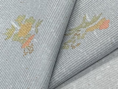平和屋着物＊夏物　小紋　絽　草花文　金彩　洗える着物　CABK8846xi