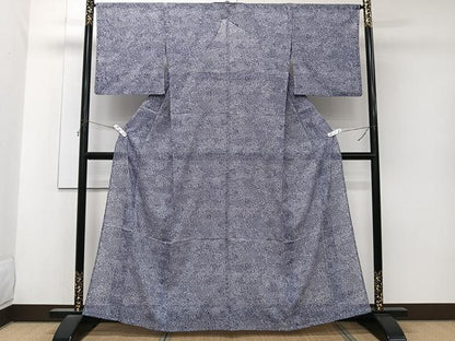 平和屋着物＊夏物　江戸小紋　絽　風景文　洗える着物　CABK8847xi