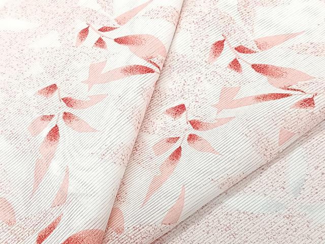 平和屋着物＊夏物　小紋　絽　舞葉文　洗える着物　CABK8851xi