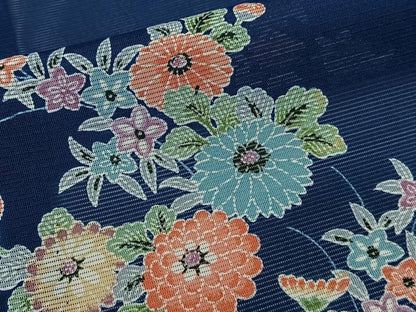 平和屋着物＊夏物　小紋　絽　花鳥文　洗える着物　未使用　CABK8853xi