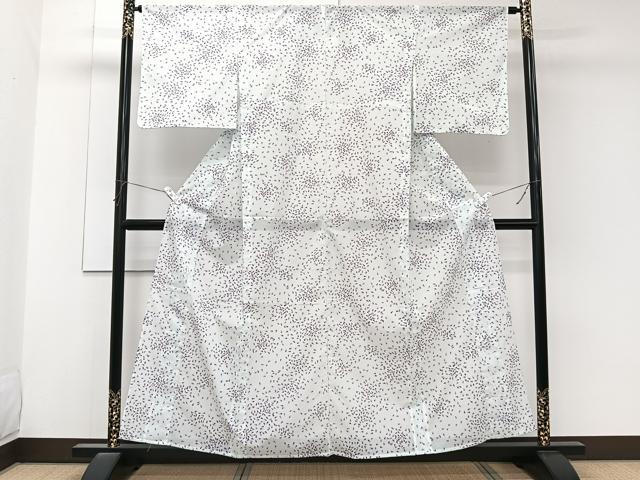 平和屋着物＊夏物　小紋　絽　成り物　洗える着物　未使用　CABK8862xi