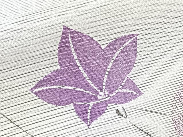 平和屋着物＊夏物　小紋　絽　枝草花文　暈し染め　洗える着物　CABK8868xi